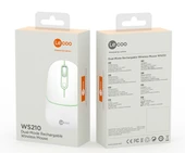 Lecoo WS210 2.4G Wifi Wireless Bluetooth Charging Mouse Beyaz thumbnail 4