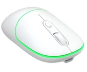 Lecoo WS210 2.4G Wifi Wireless Bluetooth Charging Mouse Beyaz thumbnail 3