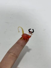 El Yapımı Mini Murano Cam İnek Biblo A154-08 thumbnail 4