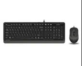 A4 TECH F1010 Q USB GRİ TR MM KLAVYE+OPTİK MOUSE thumbnail 1