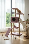 Kedi Tırmalama Platformlu S9 Gül Kurusu thumbnail 3