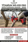 Titanium WS035 PRO 35mm 2 Akülü Budama Makası thumbnail 2
