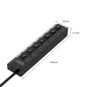 Zhltools Hispeed Usb 2.0 7 İn 1 Hub Siyah thumbnail 1