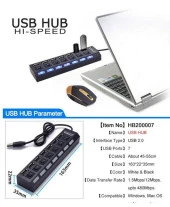 Zhltools Hispeed Usb 2.0 7 İn 1 Hub Siyah thumbnail 2