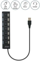 Zhltools Hispeed Usb 2.0 7 İn 1 Hub Siyah thumbnail 4