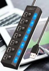 Zhltools Hispeed Usb 2.0 7 İn 1 Hub Siyah thumbnail 5