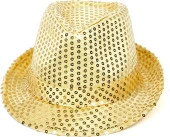 Gold Pullu Lüks Fötr Şapka 30 cm thumbnail 3