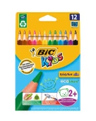 Bic Kids Evolution Jumbo Üçgen Kuru Boya Seti 12 Renk thumbnail 1