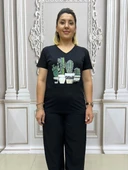 Kaktüs Tshirt - SİYAH thumbnail 4