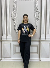 Turuncu 3 Yaprak Tshirt - SİYAH thumbnail 1