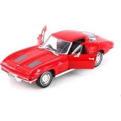 Welly 1:24 1963 Kırmızı Chevrolet Corvette thumbnail 2