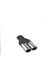 Krom Eksoz Ucu Çiftli Çap 48 Cm - 57Cm Kaliteli Paslanmaz thumbnail 1