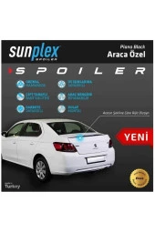 Citroen C-elysee Bagaj Üstü Spoiler Piano Black thumbnail 1