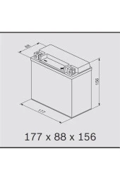18 Amper ytx20l-4 / Ytx20l-bs M6023 Agm Akü thumbnail 2
