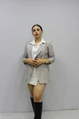 Kadın Ekoseli Blazer Ceket thumbnail 1