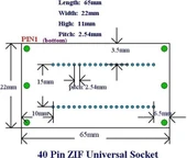 40 Pin Zif Soket Kilitli thumbnail 3