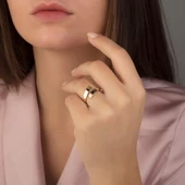 Eklem Altın Yüzük 14K Gold thumbnail 2