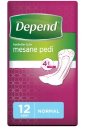 Depend Kadın Mesane Pedi Normal 12 li 8 Adet thumbnail 4