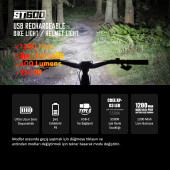 Strada St-600 Çift Yönlü Lityum Şarj Edilebilir Far thumbnail 4