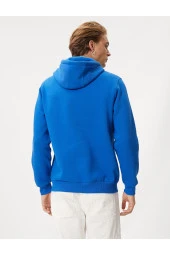 Basic Kapşonlu Sweat Uzun Kollu Şardonlu thumbnail 4
