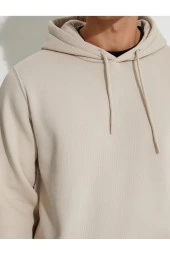Basic Kapşonlu Sweat Uzun Kollu Şardonlu thumbnail 11
