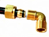 Sarı Pirinç Yüksüklü Dirsek 10mm - 3/8 thumbnail 1