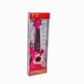 Oyuncak Rock Gitar Metal Telli 45 Cm Pembe thumbnail 2