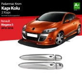 Renault Megane 3 için Krom Kapı Kolu 2 Kapı Sensörlü 2010-2016 thumbnail 1