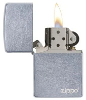 Zippo Regular Street Chrome Logo Çakmak thumbnail 3