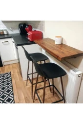 Ahşap Duvara Monte Bar Masası 40cmx116cm thumbnail 3
