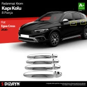 Fiat Egea Cross için Krom Kapı Kolu 8 Parça. 2020 Üzeri thumbnail 1