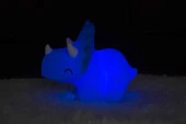 Dhink Silikon Gece Lambası  Triceratops Pembe thumbnail 6