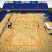 Voleybol Saha Şeridi 8*16mt Turuncu thumbnail 1