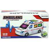 112 Ambulans 3D Işıklı Sesli Çarp-Dön thumbnail 3