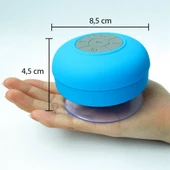 Su Geçirmez Mini Bluetooth Duş Hoparlörü (Mavi) thumbnail 3