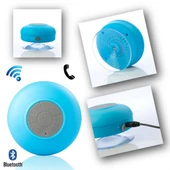Su Geçirmez Mini Bluetooth Duş Hoparlörü (Mavi) thumbnail 2