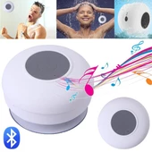 Su Geçirmez Mini Bluetooth Duş Hoparlörü (Beyaz) thumbnail 5