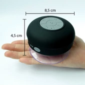 Su Geçirmez Mini Bluetooth Duş Hoparlörü (Siyah) thumbnail 3