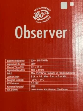 Netelsan Observer 360 Derece Sensörlü Tavan Armatürü (4 Adet) thumbnail 4