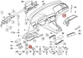 BMW E46 E65 E66 E67 VE E83 İÇ KAPLAMA KLİPS KARŞILIĞI (1 ADET) 51458266814 thumbnail 3