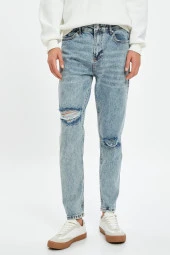Erkek Açik Indigo Jeans thumbnail 3