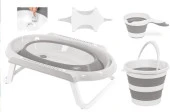 TommyBabay Katlanır Küvet Seti 4 lü Set Banyo Seti thumbnail 1