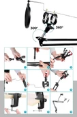 Lastvoice Set-01 - Mikrofon standı + Shock Mount + Pop Filter thumbnail 3