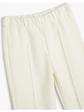 Koton Basic Jogger Eşofman Altı Nervürlü Beli Lastikli thumbnail 3