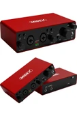 Midex GLX-800RD Üst Segment Usb Stüdyo Ses Kartı 2 Giriş 2 Çıkış 24bit/192kHz thumbnail 2