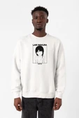 Serial Experiments Anime Lain Poster Beyaz Erkek 2ip Sweatshirt thumbnail 1