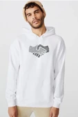 Shake Hands Icon Beyaz Erkek 3ip Kapşonlu  Sweatshirt thumbnail 1