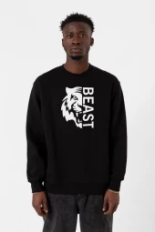 Mr Beast Half Face Siyah Erkek 2ip Sweatshirt thumbnail 1