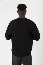 Mr Beast Half Face Siyah Erkek 2ip Sweatshirt thumbnail 4