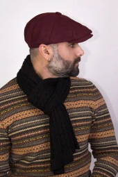 Erkek Kasket Şapkası-bordo-7404 thumbnail 2